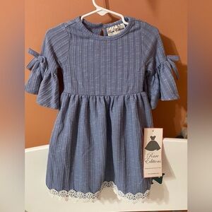 Rare Editions Little Blue Dress Sz 2T